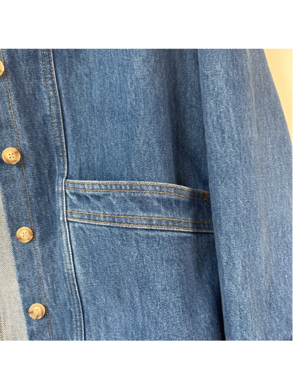 Women's Sézane Denim Jean Jacket Size XS Blue - Picture 6 of 10